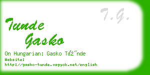 tunde gasko business card